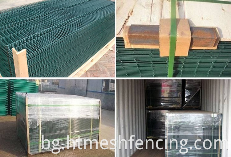 PVC покритие с заварена триъгълна ограда/огъване ограда тел мрежа/извити панели за ограда